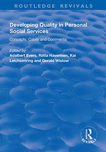 Beispielbild fr Developing Quality in Personal Social Services zum Verkauf von Blackwell's