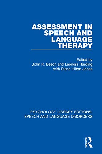 Beispielbild fr Assessment in Speech and Language Therapy zum Verkauf von Blackwell's