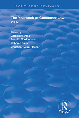 9781138365230: The Yearbook of Consumer Law 2007