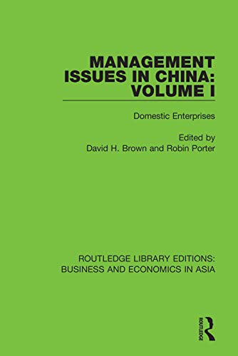 Stock image for Management Issues in China. Volume 1 Domestic Enterprises for sale by Blackwell's