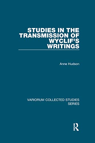 Stock image for Studies in the Transmission of Wyclif's Writings for sale by Blackwell's