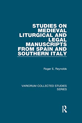 Beispielbild fr Studies on Medieval Liturgical and Legal Manuscripts from Spain and Southern Italy zum Verkauf von Blackwell's