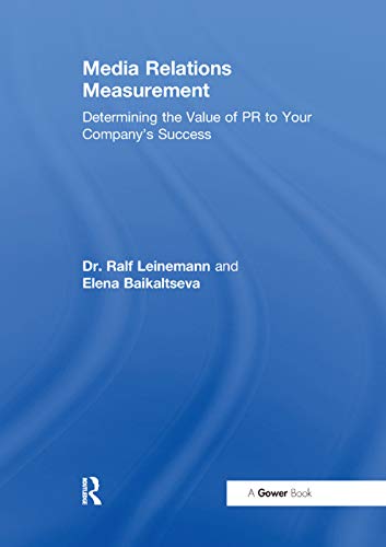 Stock image for Media Relations Measurement for sale by Blackwell's