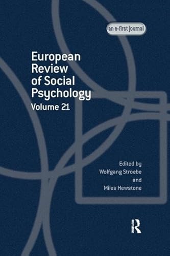 Beispielbild fr European Review of Social Psychology: Volume 21 zum Verkauf von Blackwell's