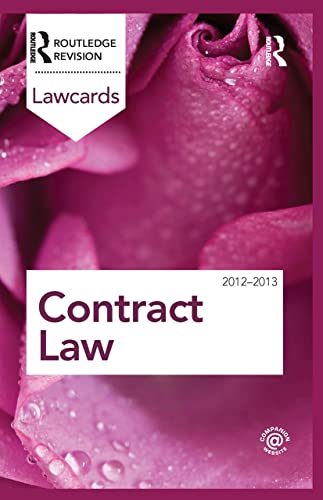 9781138414648: Contract Lawcards 2012-2013