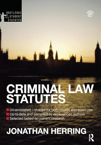 9781138415508: Criminal Law Statutes 2012-2013 (Routledge Student Statutes)