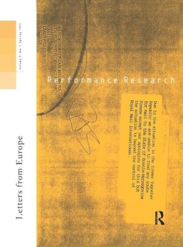 9781138419223: Performance Research: Letters from Europe