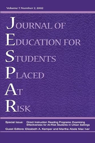 Stock image for Direction Instruction Reading Programs: Examining Effectiveness for At-risk Students in Urban Settings: a Special Issue of the Journal of Education for Students Placed at Risk for sale by Revaluation Books