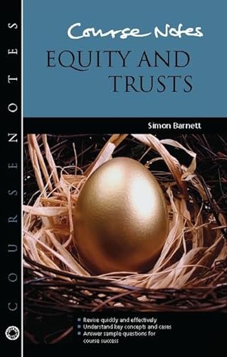9781138424593: Course Notes: Equity and Trusts