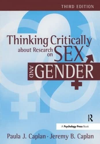 Beispielbild fr THINKING CRITICALLY ABOUT RESEARCH ON SEX AND GENDER zum Verkauf von Revaluation Books