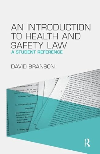 Beispielbild fr An Introduction to Health and Safety Law: A Student Reference zum Verkauf von Chiron Media