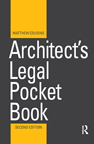 9781138460652: Architect's Legal Pocket Book