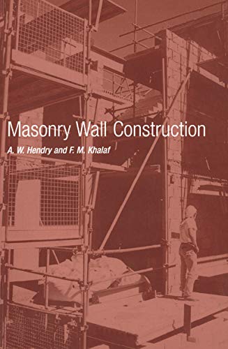 Beispielbild fr Masonry Wall Construction zum Verkauf von Chiron Media
