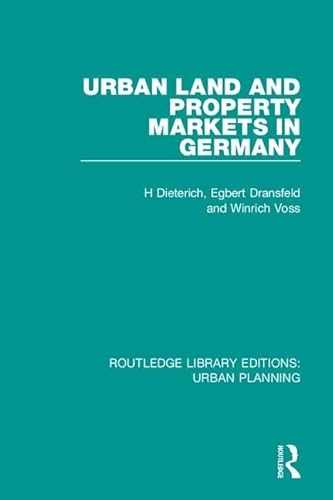 Stock image for Urban Land and Property Markets in Germany for sale by Blackwell's