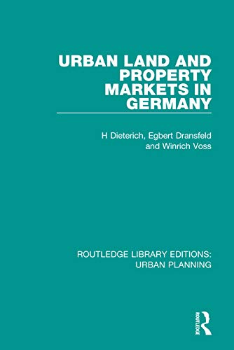 Imagen de archivo de Urban Land and Property Markets in Germany a la venta por Blackwell's