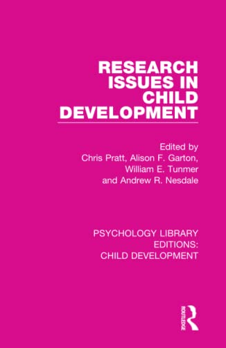 Beispielbild fr Research Issues in Child Development zum Verkauf von Blackwell's