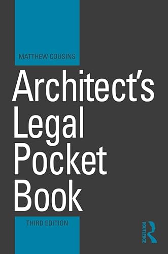 Stock image for Architect's Legal Pocket Book (Routledge Pocket Books) for sale by Chiron Media