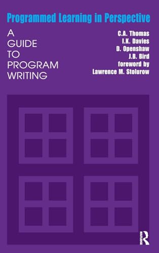 9781138530904: Programmed Learning in Perspective: A Guide to Program Writing