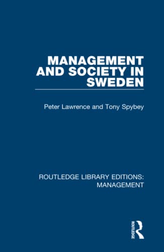 9781138573048: Management and Society in Sweden (Routledge Library Editions: Management)