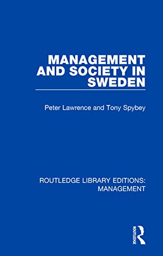 Beispielbild fr Management and Society in Sweden zum Verkauf von Blackwell's