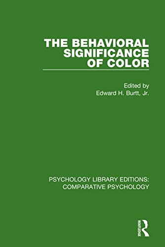 Stock image for The Behavioral Significance of Color for sale by Blackwell's