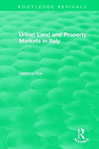 Beispielbild fr Urban Land and Property Markets in Italy zum Verkauf von Blackwell's