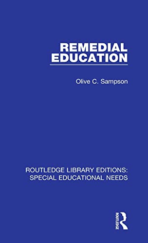 Stock image for Remedial Education (Routledge Library Editions: Special Educational Needs) for sale by Chiron Media