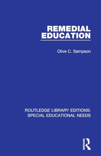 Stock image for Remedial Education (Routledge Library Editions: Special Educational Needs) for sale by Chiron Media