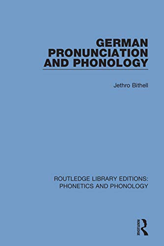 Beispielbild fr German Pronunciation and Phonology zum Verkauf von Blackwell's