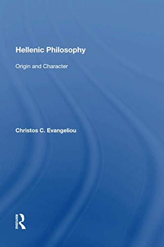 Beispielbild fr Hellenic Philosophy zum Verkauf von Blackwell's