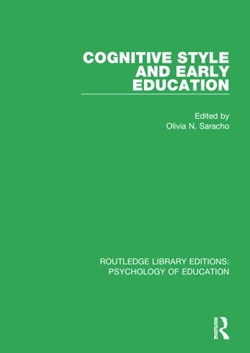 Imagen de archivo de Cognitive Style in Early Education a la venta por Blackwell's