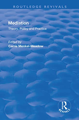 Stock image for MEDIATION: THEORY POLICY AND PRACTICE for sale by Revaluation Books