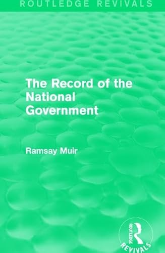 Stock image for The Record of the National Government for sale by Chiron Media