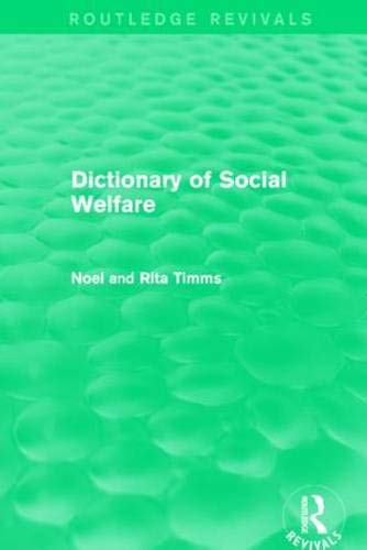 Beispielbild fr Dictionary of Social Welfare zum Verkauf von Blackwell's