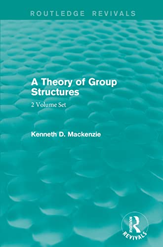 Imagen de archivo de A Theory of Group Structures (2 Vol Set) a la venta por Chiron Media