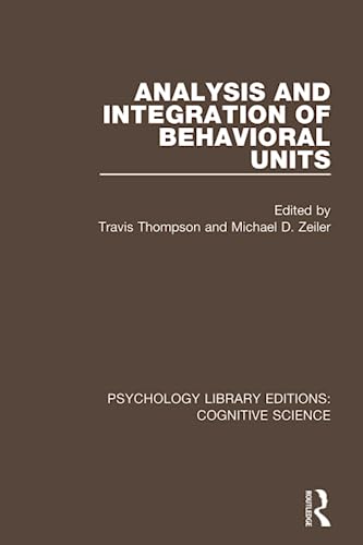 Stock image for Analysis and Integration of Behavioral Units for sale by Blackwell's