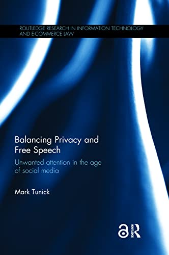 Imagen de archivo de Balancing Privacy And Free Speech: Unwanted Attention in The Age of Social Media a la venta por Hamelyn