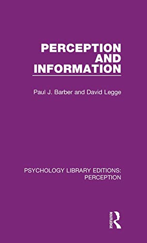 Imagen de archivo de Perception and Information (Psychology Library Editions: Perception) a la venta por Chiron Media