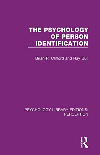 Stock image for The Psychology of Person Identification (Psychology Library Editions: Perception) for sale by PlumCircle