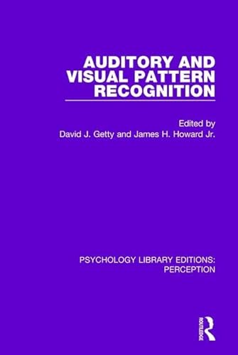 Imagen de archivo de Auditory and Visual Pattern Recognition (Psychology Library Editions: Perception) a la venta por Chiron Media