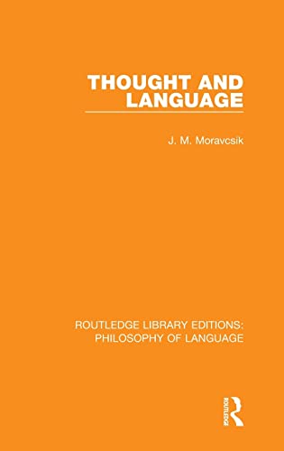 9781138696556: Thought and Language: 10 (Routledge Library Editions: Philosophy of Language)