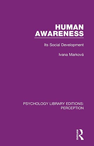 Beispielbild fr Human Awareness: Its Social Development zum Verkauf von Blackwell's