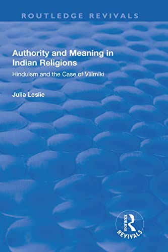 Stock image for Authority and Meaning in Indian Religions for sale by Blackwell's