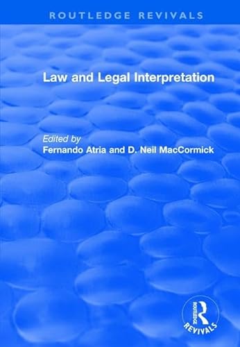 Beispielbild fr Law and Legal Interpretation zum Verkauf von Blackwell's