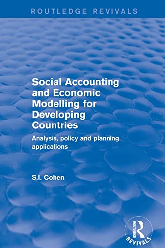 Stock image for Social Accounting and Economic Modelling for Developing Countries: Analysis, Policy and Planning Applications for sale by Blackwell's