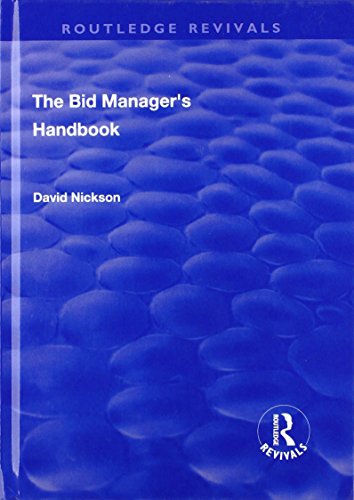 Beispielbild fr The Bid Manager's Handbook zum Verkauf von Blackwell's