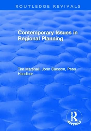 Stock image for Contemporary Issues in Regional Planning for sale by Blackwell's