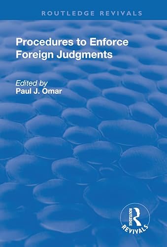 Stock image for Procedures to Enforce Foreign Judgments for sale by Chiron Media