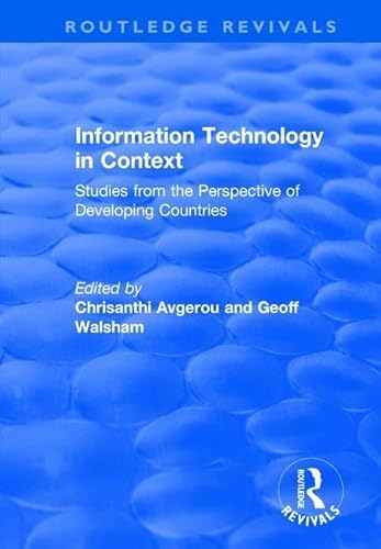 Beispielbild fr Information Technology in Context zum Verkauf von Blackwell's