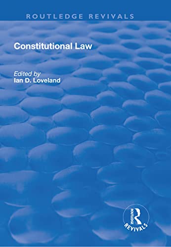 Imagen de archivo de Constitutional Law a la venta por Blackwell's